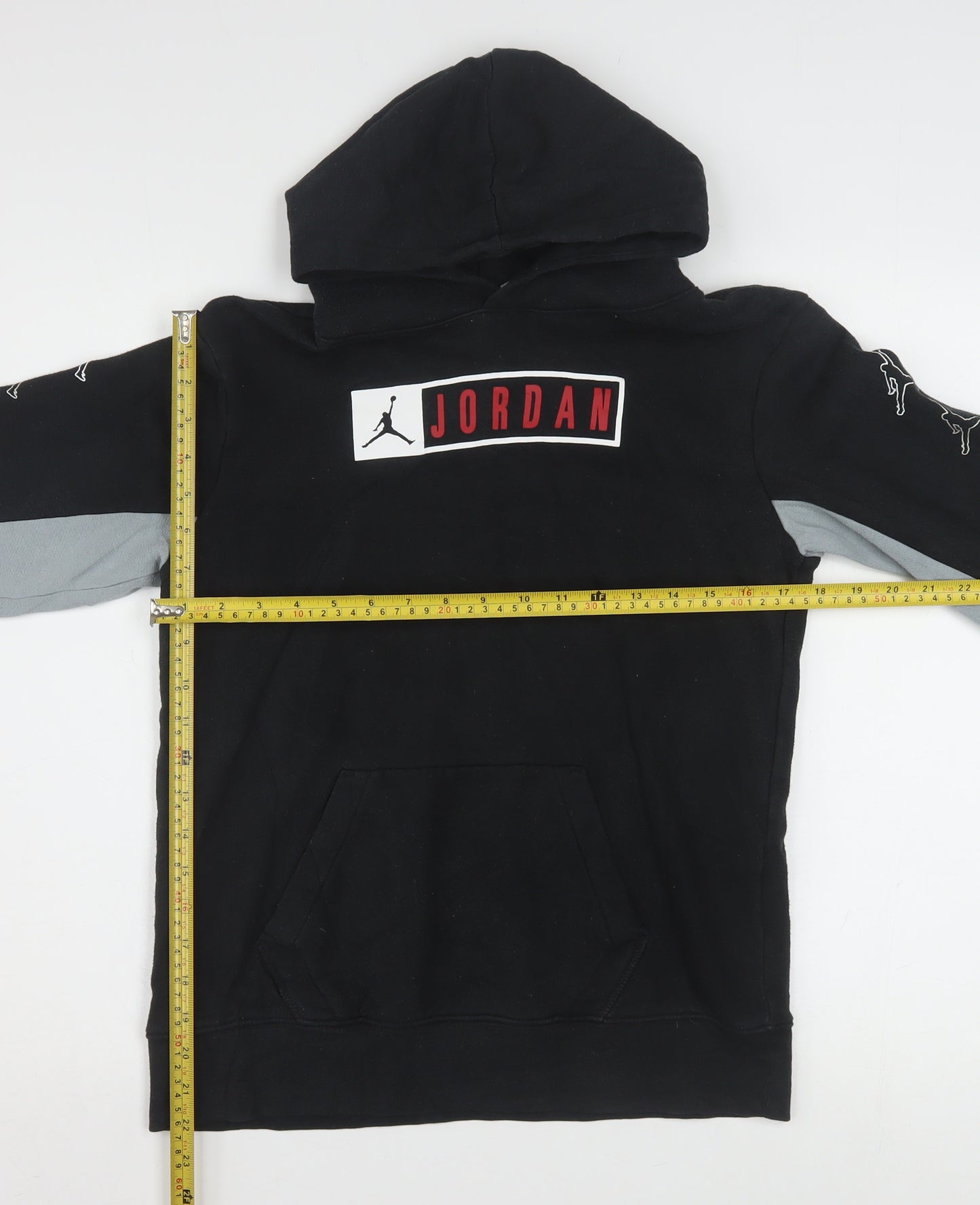 Jordan Boys Black Hoodie XL 13-15 Years Pullover Fleece Jumpman Logo