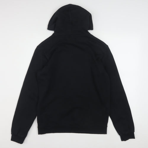Puma Boys Black Pullover Hoodie 12-13 Years Fleece Logo Sweatshirt