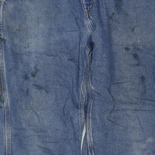 Carhartt Men's Blue 34x36 Relaxed Fit Work Jeans Denim Straight Leg