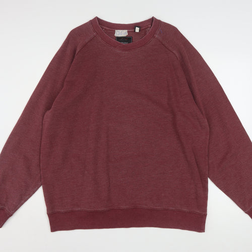 Greg Norman Men’s Red 2XL Cotton Blend Crew Neck Jumper