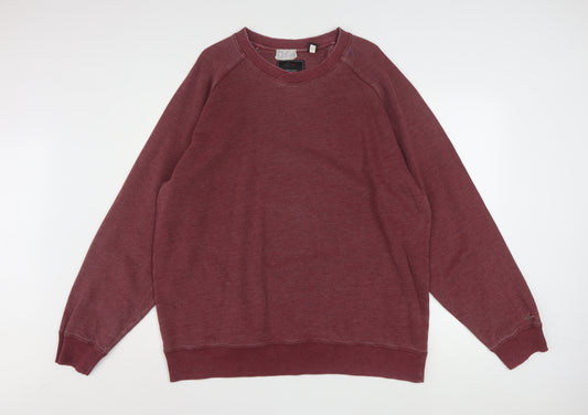 Greg Norman Men’s Red 2XL Cotton Blend Crew Neck Jumper