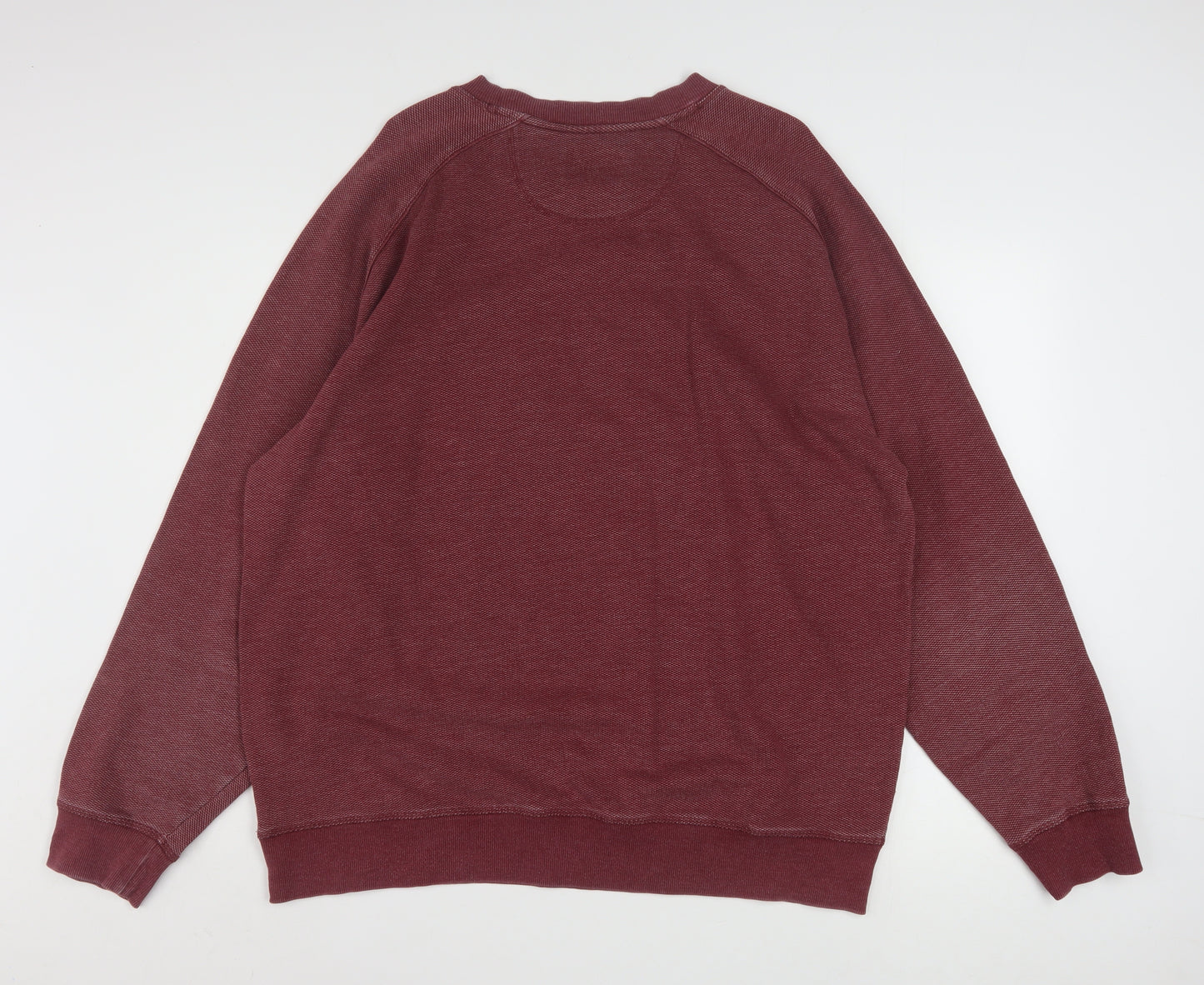 Greg Norman Men’s Red 2XL Cotton Blend Crew Neck Jumper