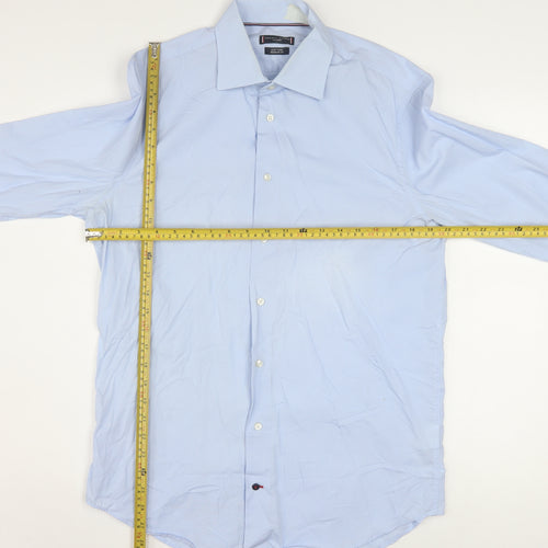 Tommy Hilfiger Men's Blue Regular Fit Long Sleeve Button-Up Shirt Size 15.75/40
