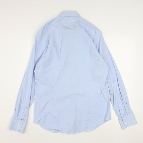 Tommy Hilfiger Men's Blue Regular Fit Long Sleeve Button-Up Shirt Size 15.75/40