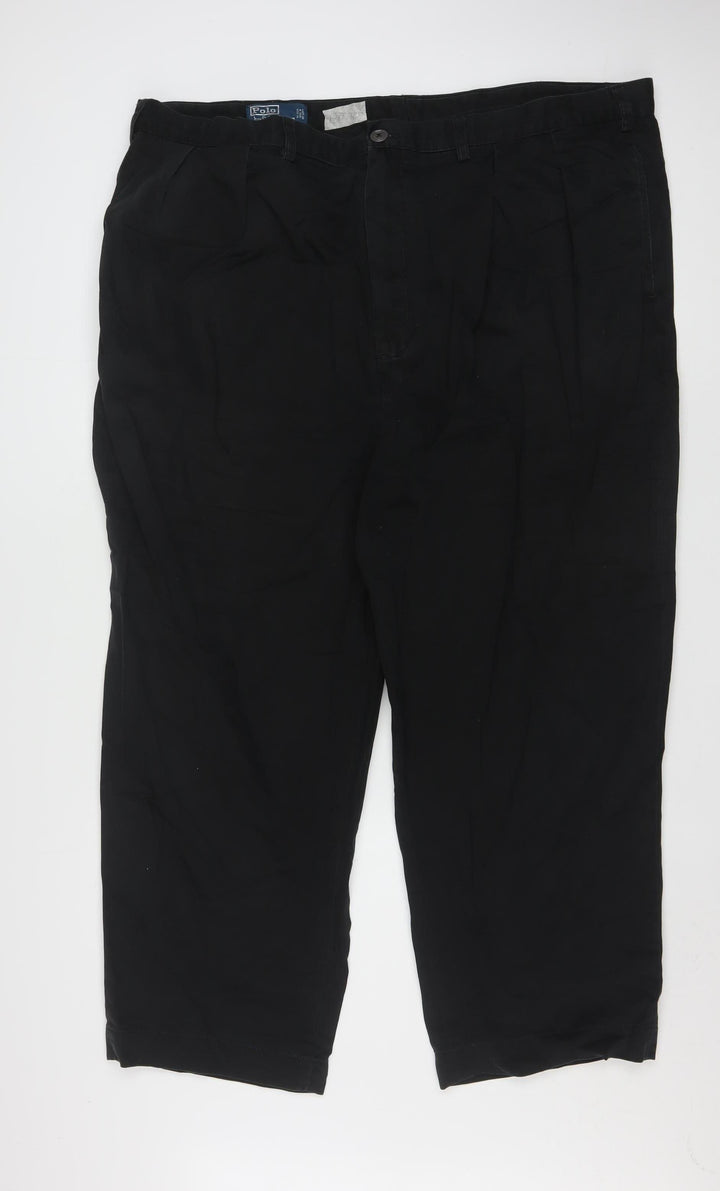 Polo Ralph Lauren Men’s Black 48B-30 Pleated Chino Trousers