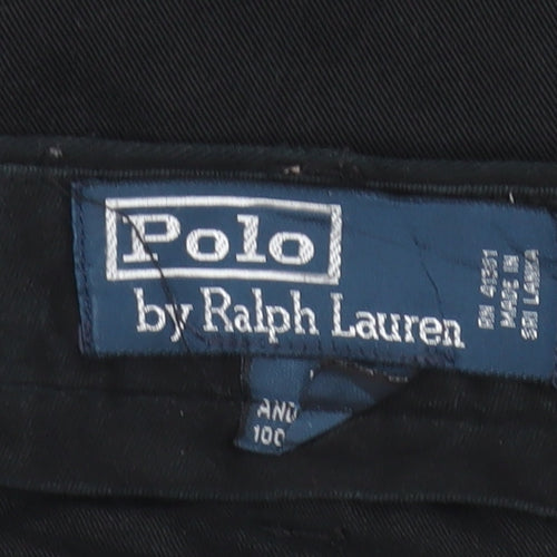 Polo Ralph Lauren Men’s Black 48B-30 Pleated Chino Trousers