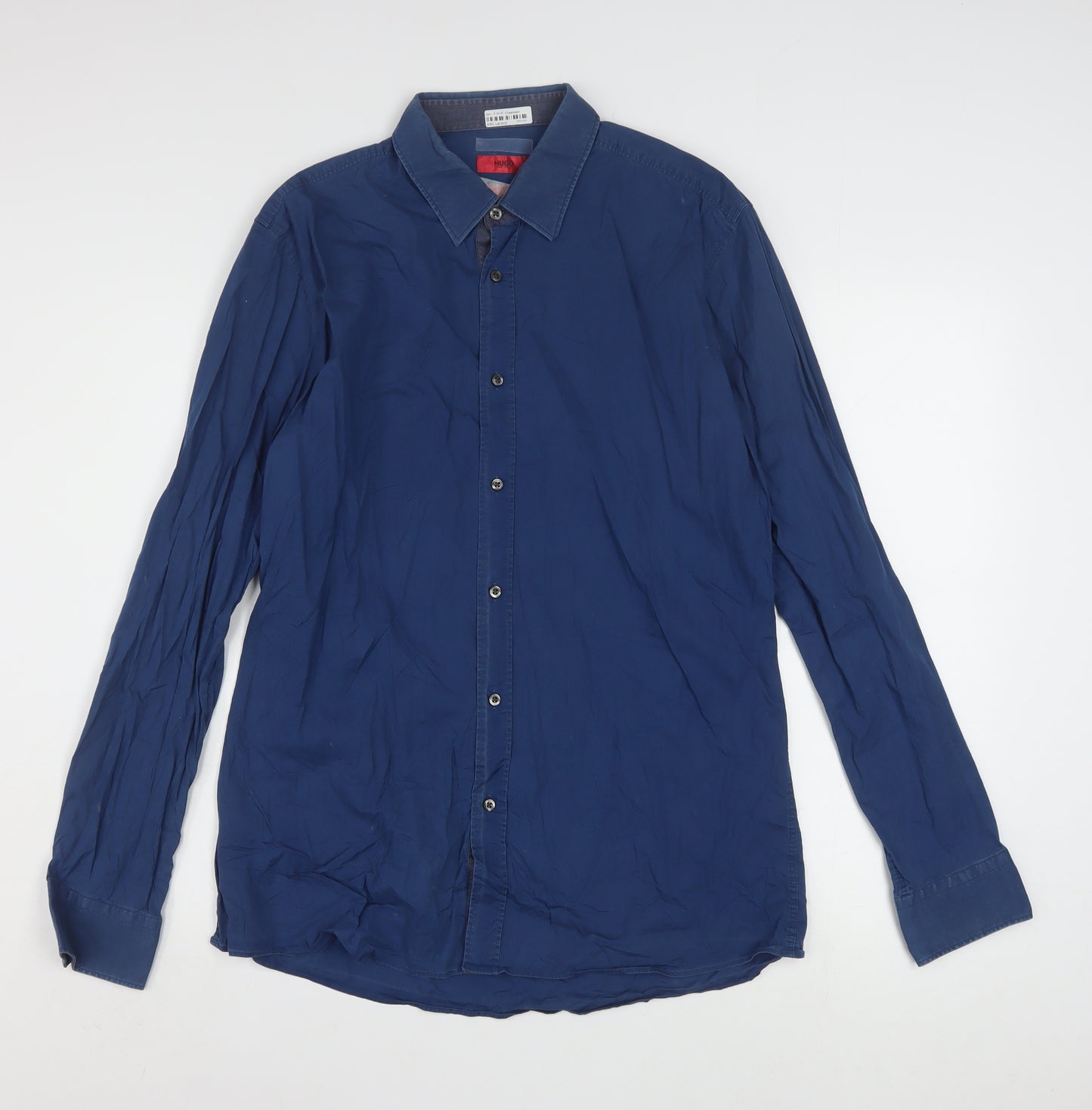 Hugo Boss Men's Blue Long Sleeve Button-Up Shirt Size M
