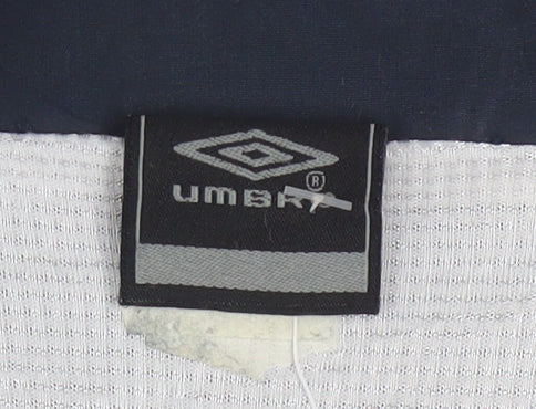 Umbro Men's Blue and White XL Sports Windbreaker Jacket