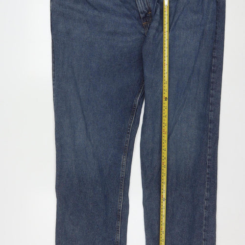 Lee Men's Blue Denim Straight Jeans 42x32 Big & Tall