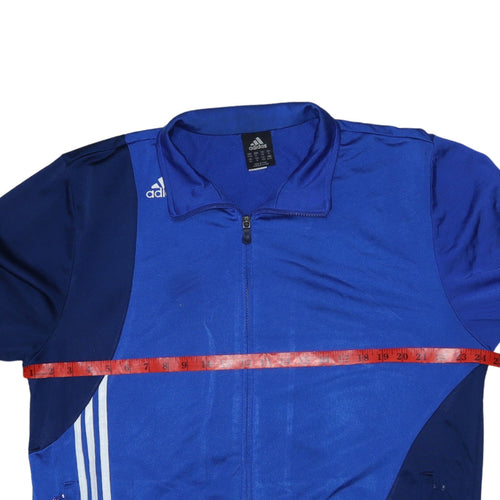 adidas Men's Blue XL Track Jacket Full Zip Sportswear