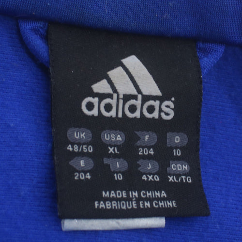 adidas Men's Blue XL Track Jacket Full Zip Sportswear