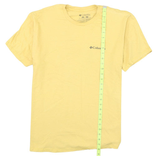 Columbia Men's Yellow Graphic Print Crew Neck Cotton T-Shirt XL