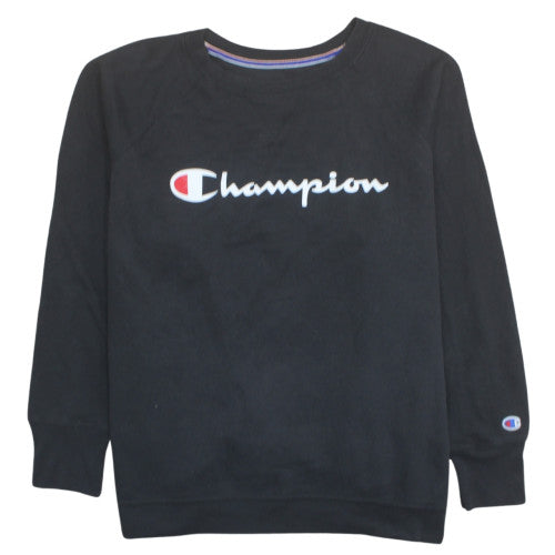 Champion Mens Black 3XL Pullover Sweatshirt Crew Neck Fleece