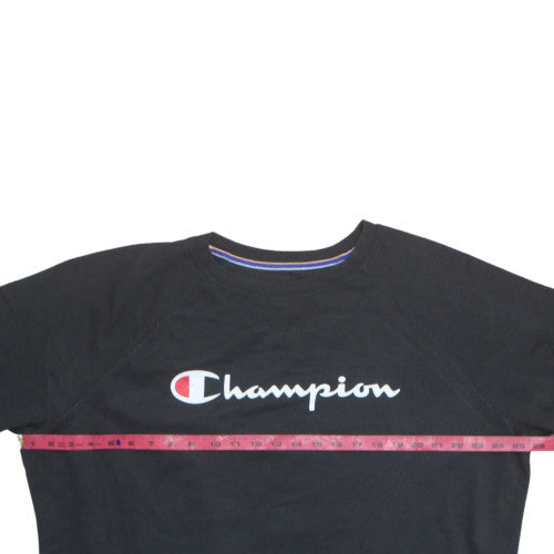 Champion Mens Black 3XL Pullover Sweatshirt Crew Neck Fleece