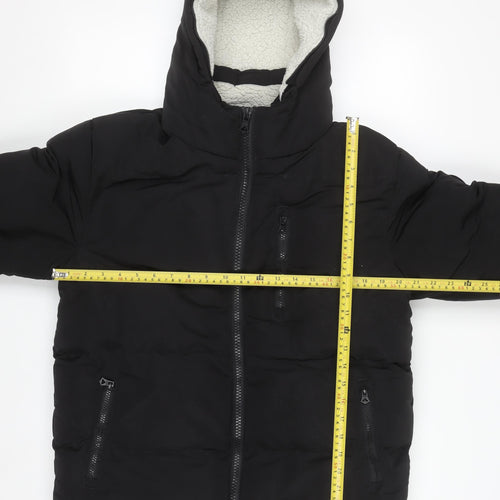 SoulCal & Co Men’s Black Puffer Hooded Jacket Size S
