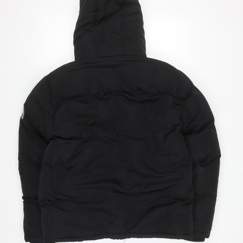 SoulCal & Co Men’s Black Puffer Hooded Jacket Size S