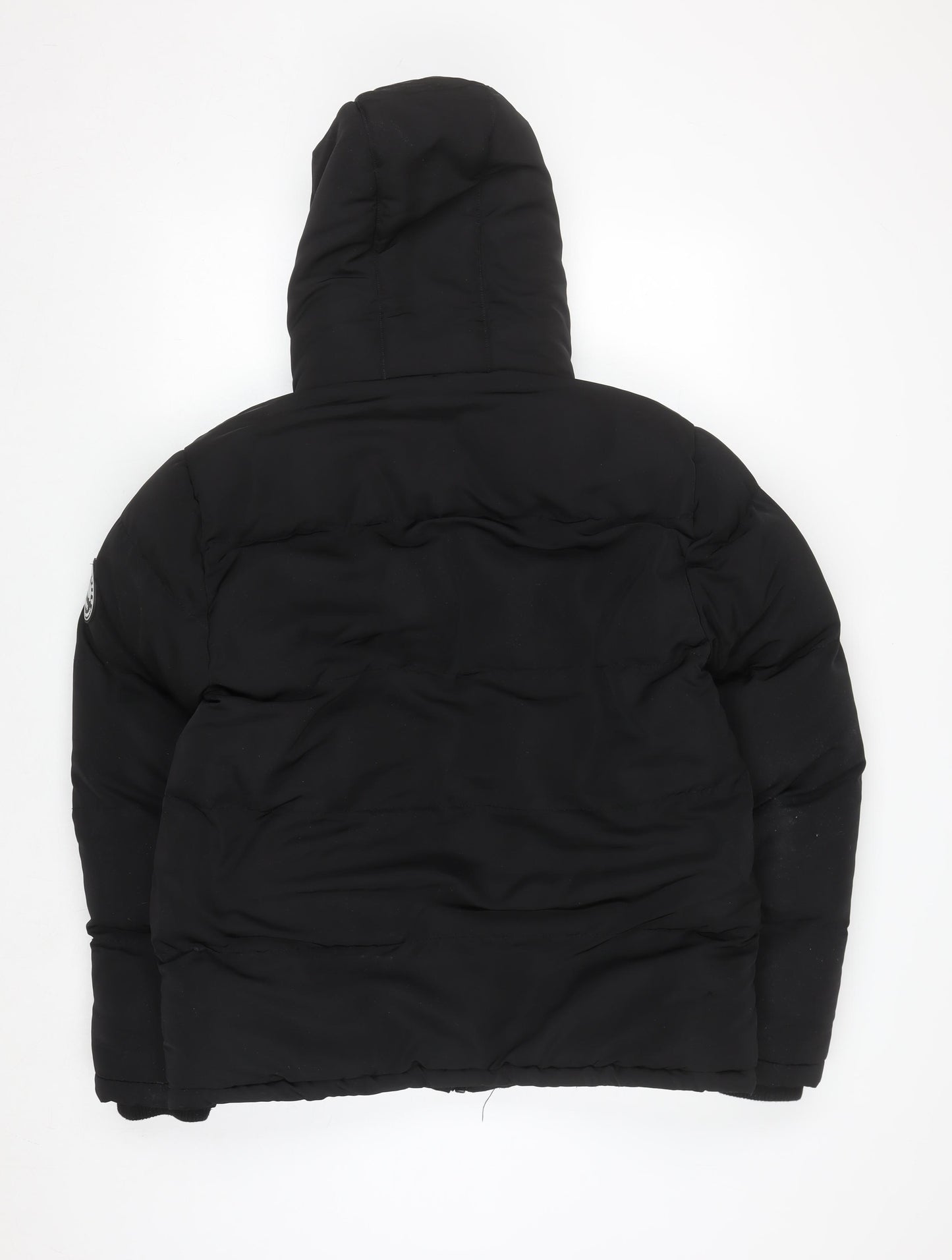 SoulCal & Co Men’s Black Puffer Hooded Jacket Size S