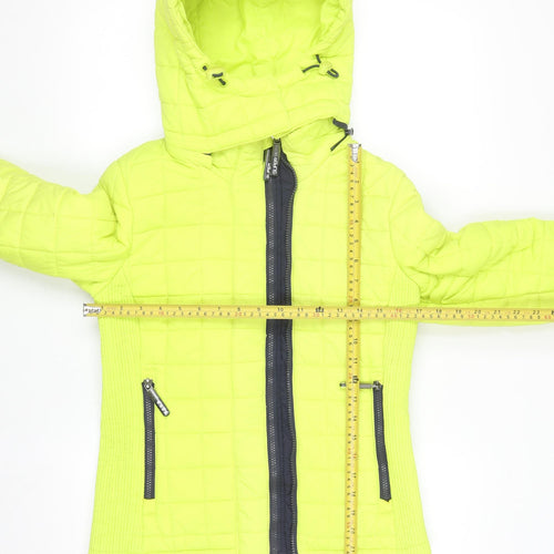 Superdry Women's Yellow Hooded Puffer Jacket Size S
