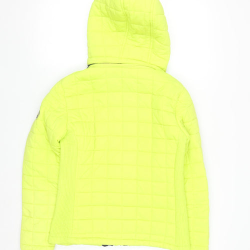 Superdry Women's Yellow Hooded Puffer Jacket Size S