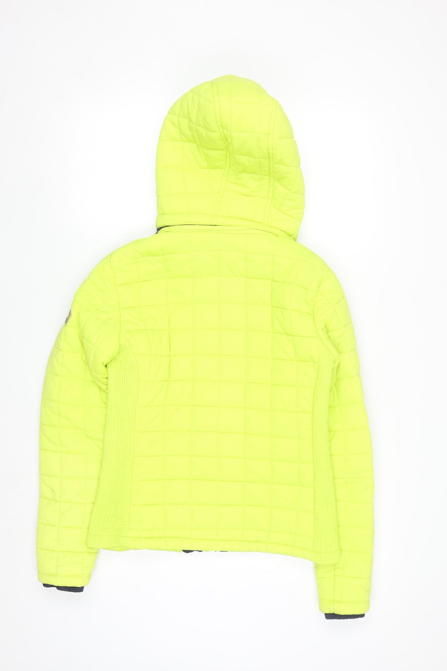 Superdry Women's Yellow Hooded Puffer Jacket Size S