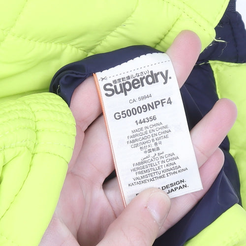 Superdry Women's Yellow Hooded Puffer Jacket Size S