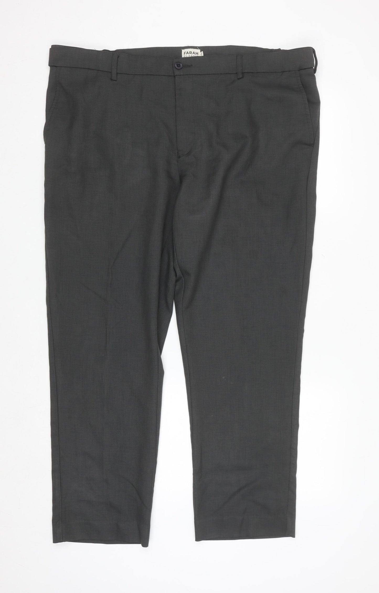 Farah Classic Men's Grey 42W 29L Straight Formal Trousers