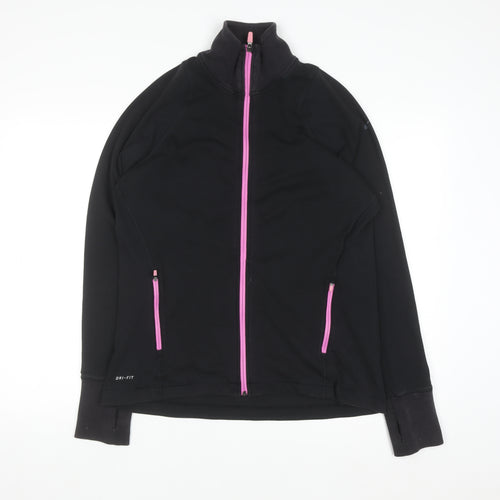 Nike Dri-FIT Women's Black XL Track Jacket Full Zip Running Top