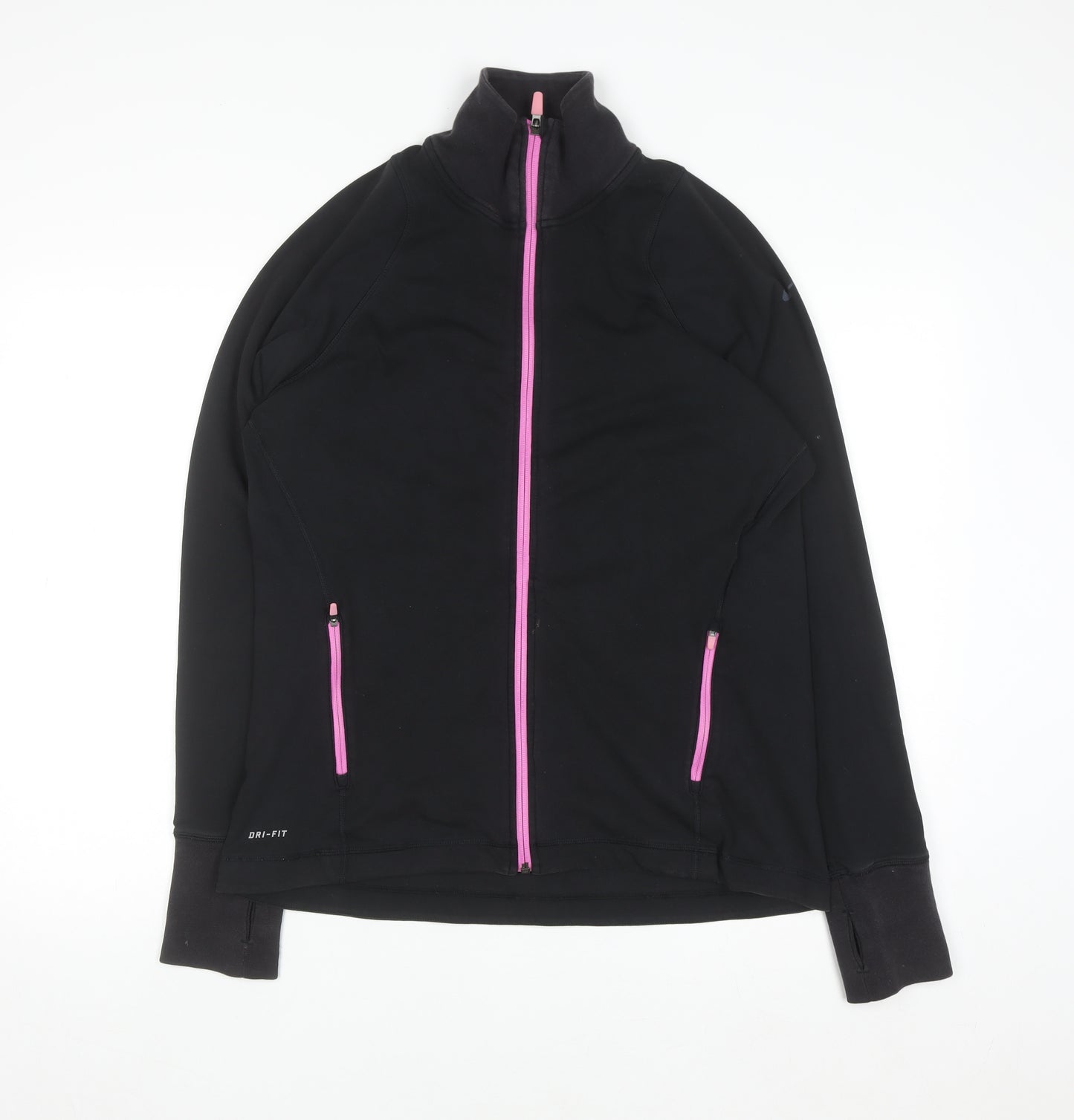 Nike Dri-FIT Women's Black XL Track Jacket Full Zip Running Top
