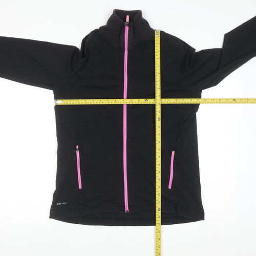 Nike Dri-FIT Women's Black XL Track Jacket Full Zip Running Top