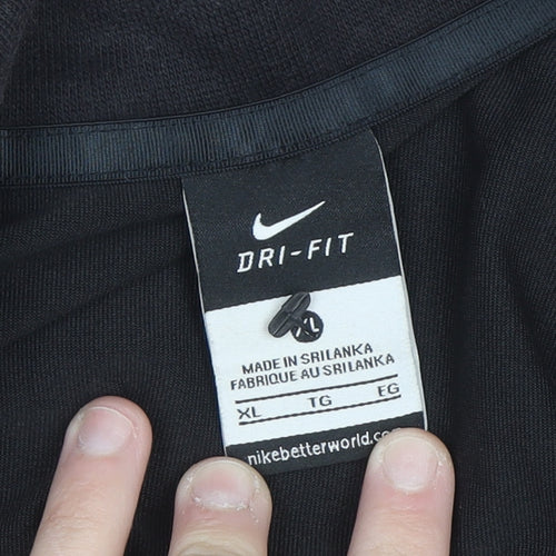 Nike Dri-FIT Women's Black XL Track Jacket Full Zip Running Top