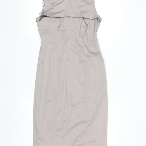 Amanda Wakeley Women’s Grey Size 10 Sheath Knee Length Dress
