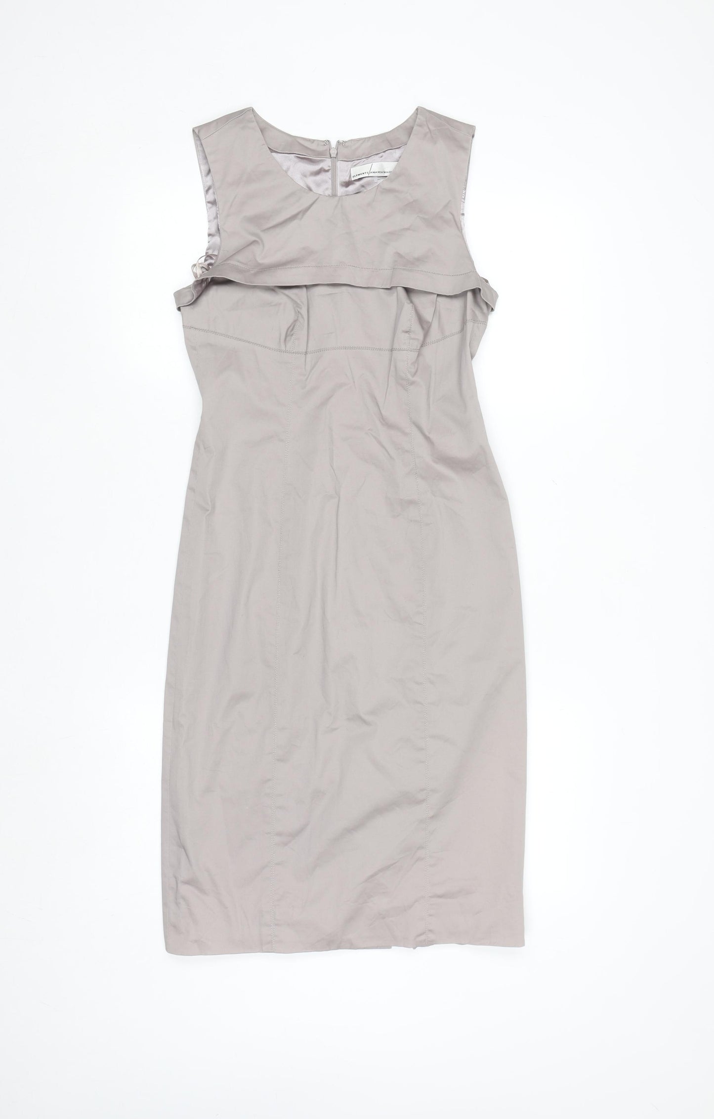 Amanda Wakeley Women’s Grey Size 10 Sheath Knee Length Dress