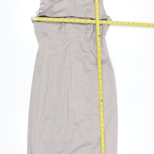 Amanda Wakeley Women’s Grey Size 10 Sheath Knee Length Dress