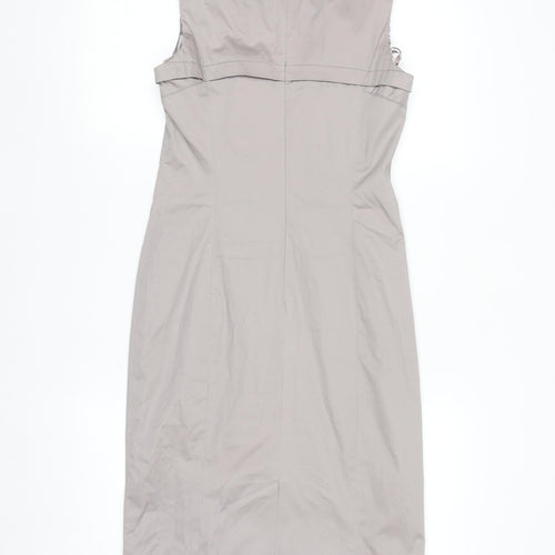 Amanda Wakeley Women’s Grey Size 10 Sheath Knee Length Dress
