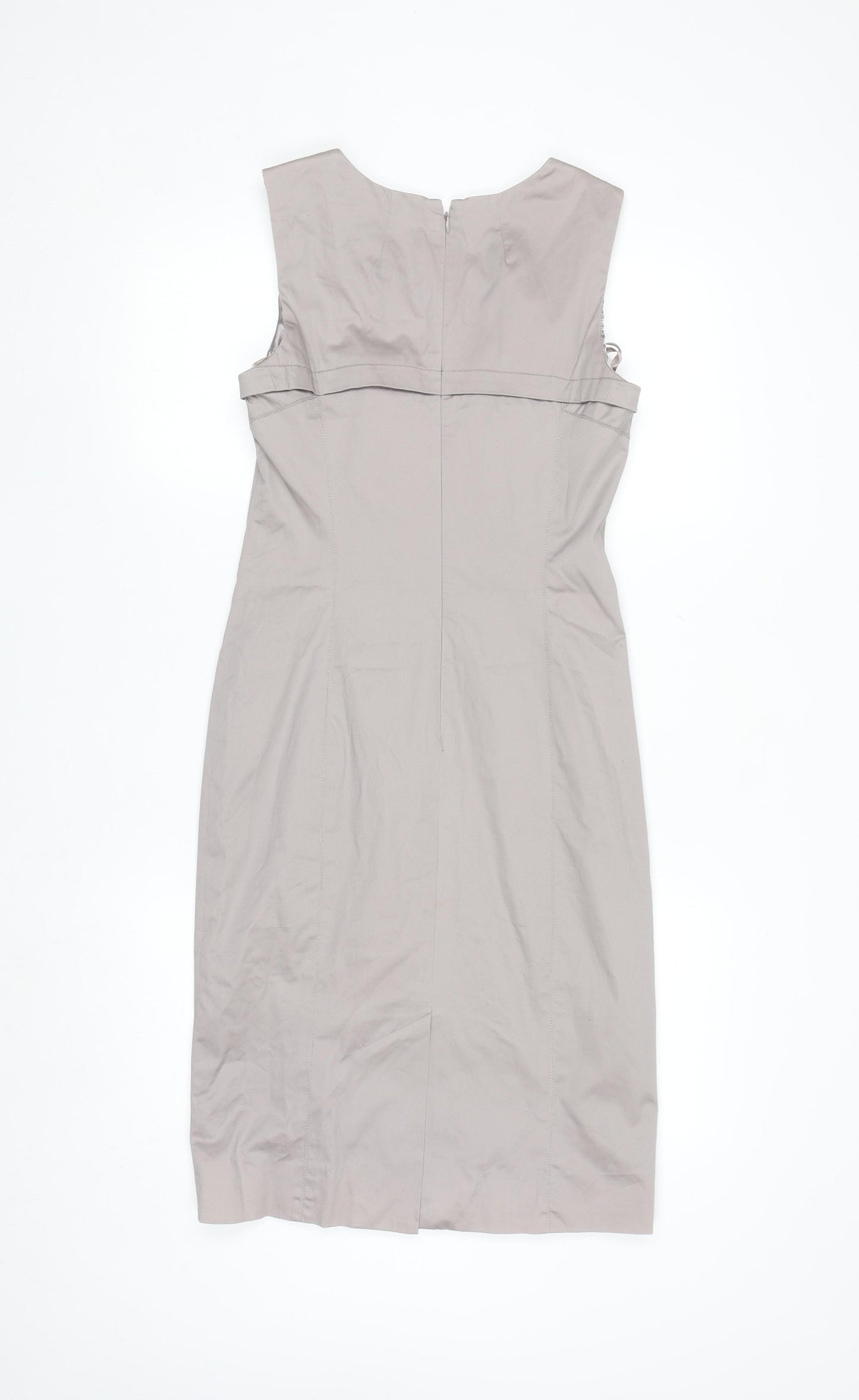 Amanda Wakeley Women’s Grey Size 10 Sheath Knee Length Dress