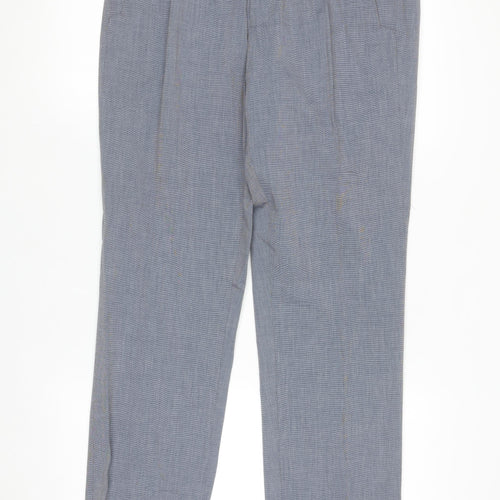 Marks and Spencer Mens Blue 32 Regular Fit Cotton Dress Pants