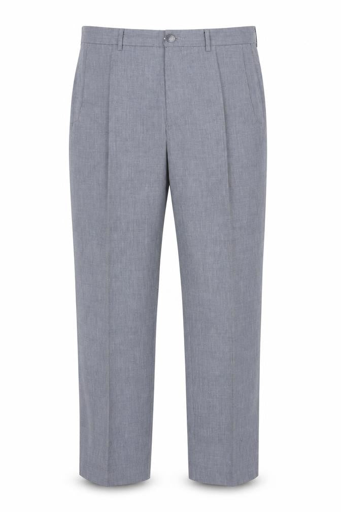 Marks and Spencer Mens Blue 32 Regular Fit Cotton Dress Pants