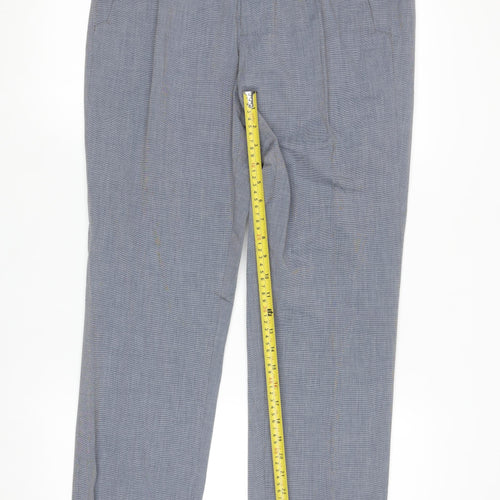 Marks and Spencer Mens Blue 32 Regular Fit Cotton Dress Pants