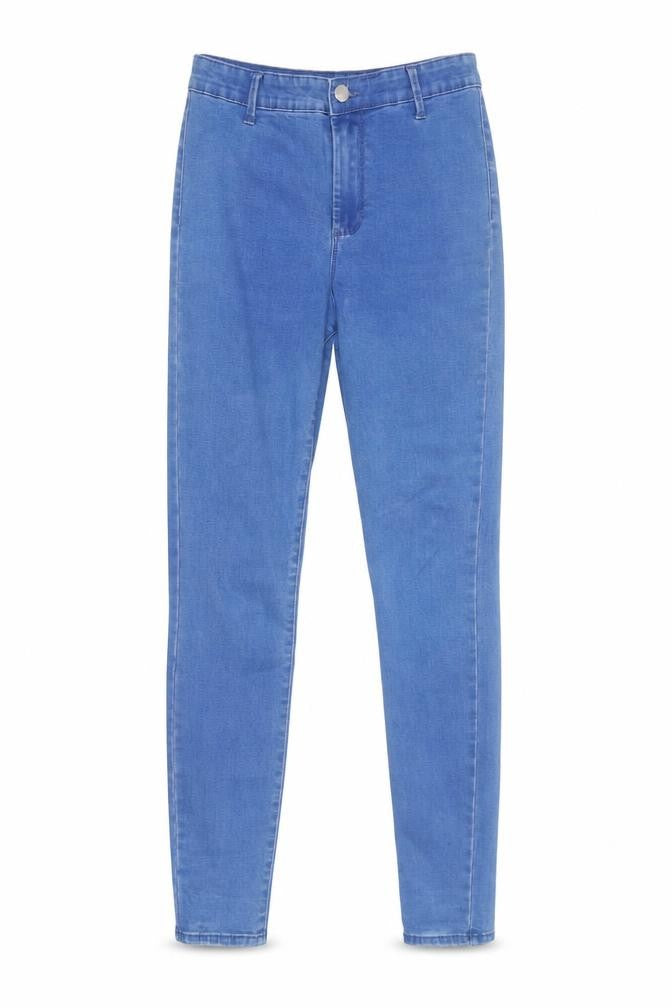 Front view of Denim Co women’s blue skinny jeans, size UK 10, stretch denim