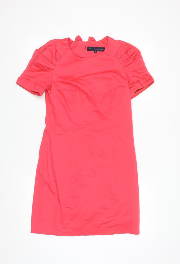 French Connection Women's Pink Size 10 Bow Back Sheath Dress