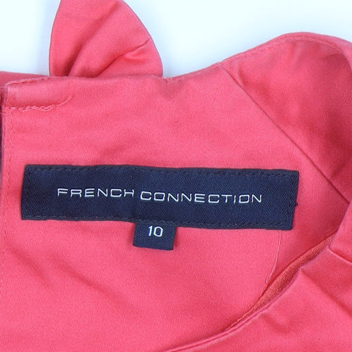 French Connection Women's Pink Size 10 Bow Back Sheath Dress
