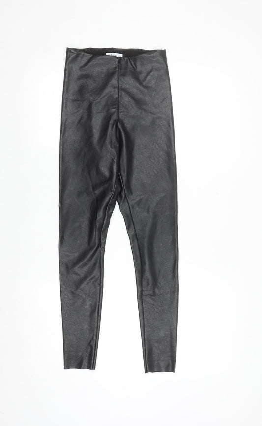 Gallery Women’s Black Faux Leather High Rise Leggings Size 8