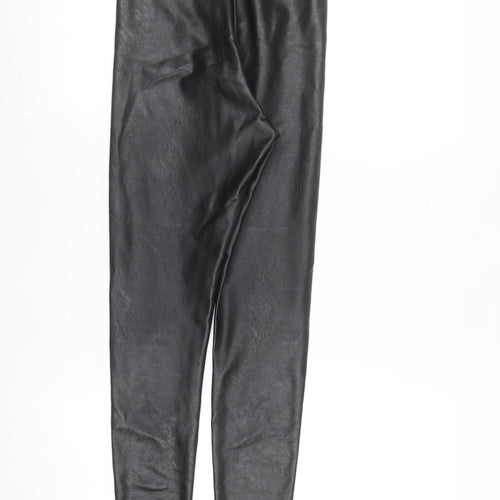 Gallery Women’s Black Faux Leather High Rise Leggings Size 8