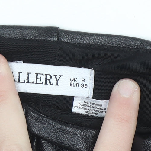Gallery Women’s Black Faux Leather High Rise Leggings Size 8