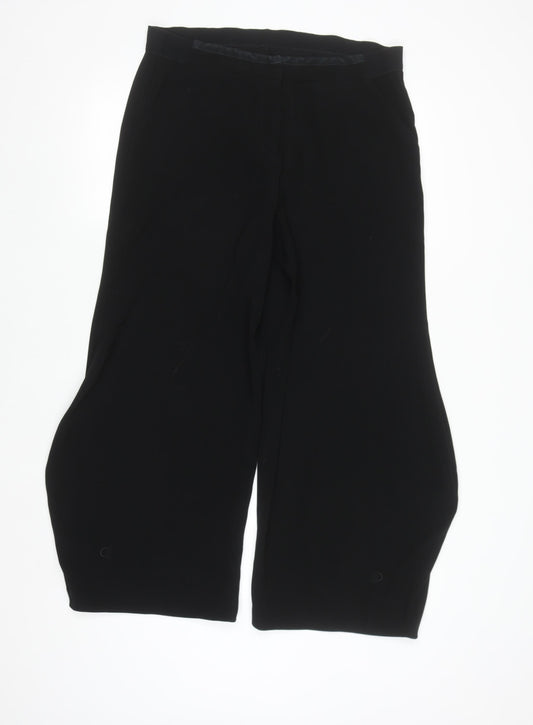 Armani Collezioni Women's Black Wide-Leg Dress Pants Size 12