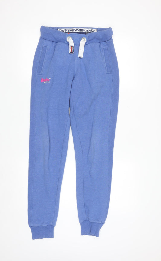 Superdry Women's Blue Slim Fit Jogger Sweatpants Size 10