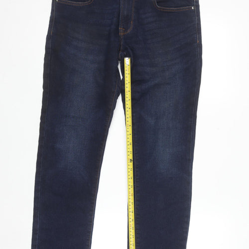 Dunnes Stores Men's Blue Slim Straight Jeans 32W 30L Dark Wash Denim