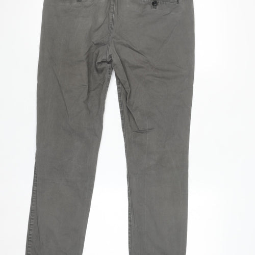 GAP Women’s Grey Essential Khaki Skinny Twill Chino Trousers Size 14