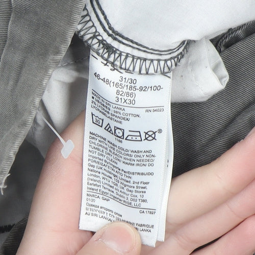 GAP Women’s Grey Essential Khaki Skinny Twill Chino Trousers Size 14