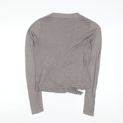 EAST Women’s Grey Wrap V-Neck Lightweight Knit Jumper Size 10